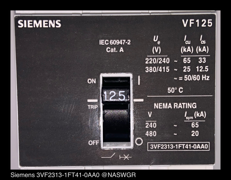 Siemens 3VF2313-1FT41-0AA0 Molded Case Circuit Breaker