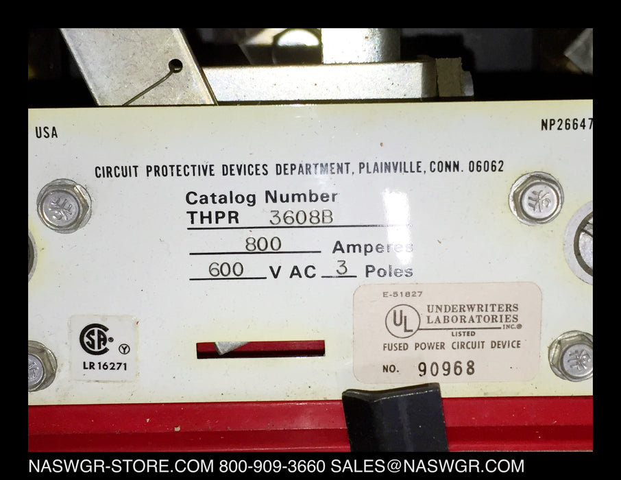 THPR3608B ~ GE THPR3608B High Pressure Contact Switch 800 Amps