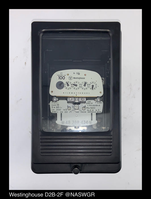 Westinghouse - D2B-2F Two Stator Watthour Meter