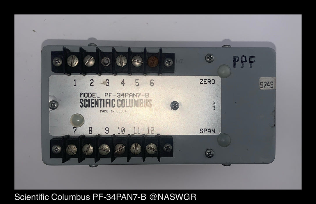 Scientific Columbus PF-34PAN7-B Factor Transducer