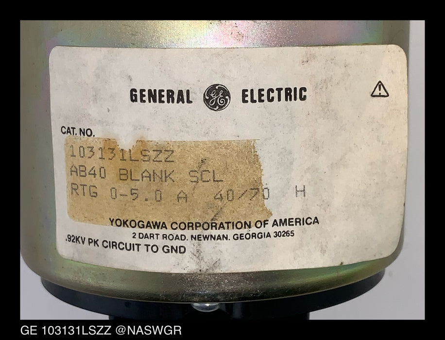 General Electric 103131LSZZ AC Ammeter