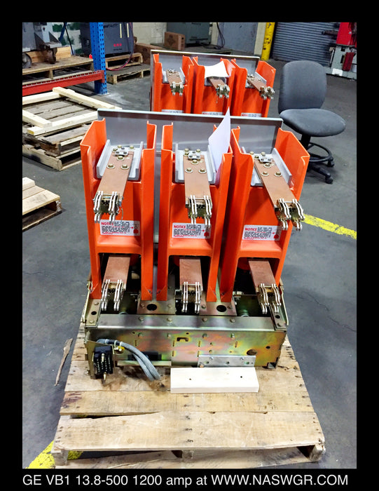 GE PowerVac VB1 13.8-500-1 Vacuum Circuit Breaker (E/O,D/O) - 1200 Amp