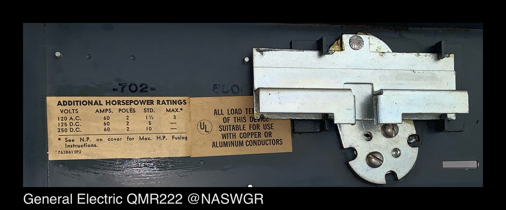 General Electric QMR222 Interrupter Switch
