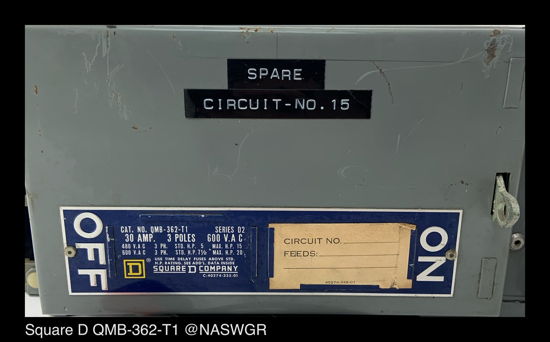 Square D QMB-362-T1 Switch