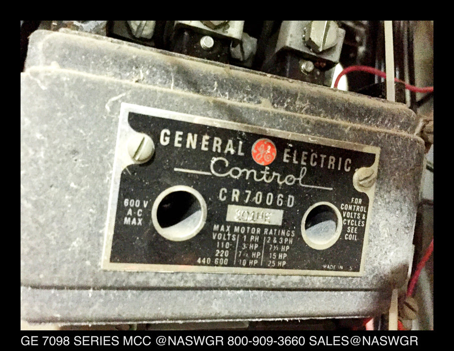GE 7098 ~ General Electric 7098 Motor Control Centers ~ GE 7098 MCC