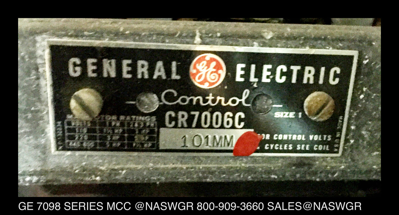 GE 7098 ~ General Electric 7098 Motor Control Centers ~ GE 7098 MCC