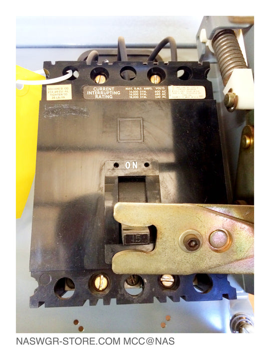 Square D Model 4 Size 1 15 amp Circuit Breaker Feeder MCC ~ FAL36015 ~ Class 8998