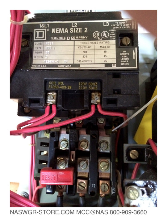 Square D Model 4 Size 2 FVNR Circuit Breaker Stye MCC Bucket