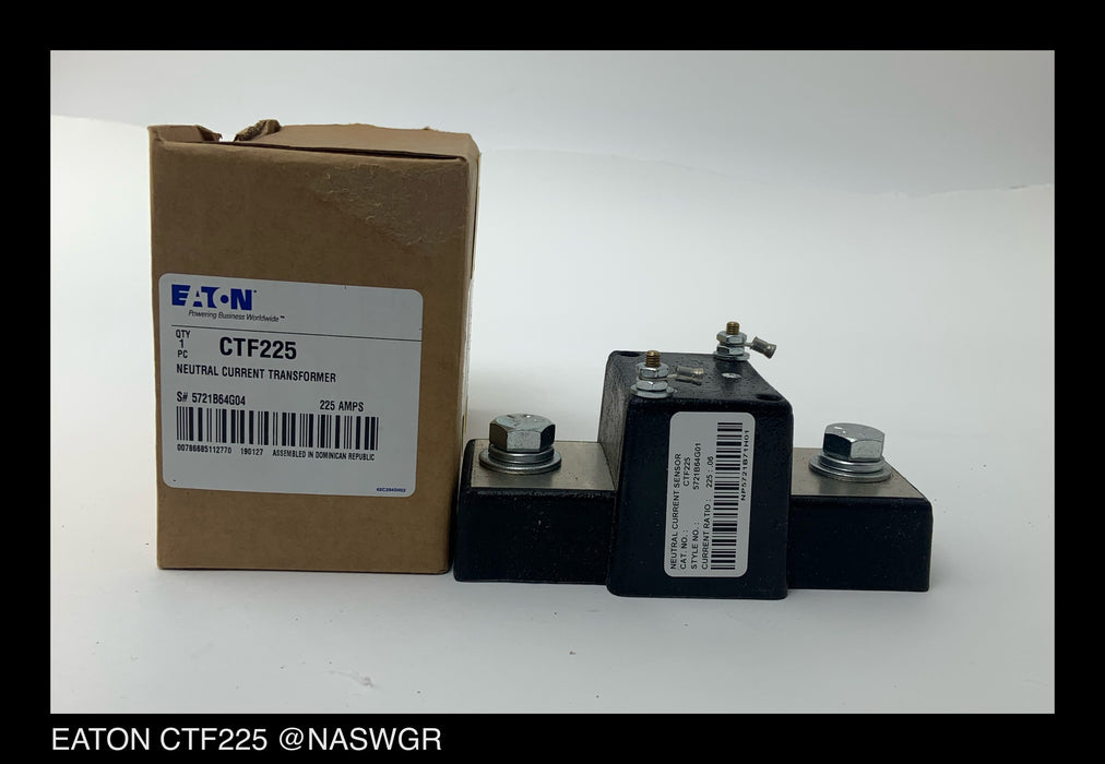 Eaton CTF225 Neutral Current Sensor - 225:0.06 - Unused Surplus