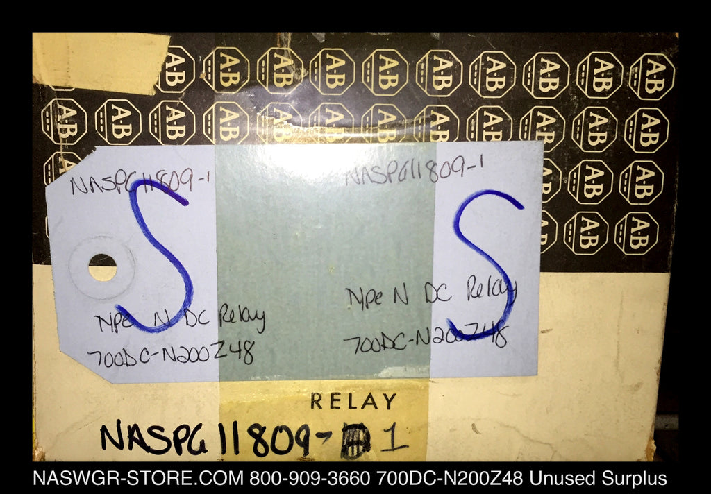 700DC-N200Z48 ~ Allen Bradley 700DC-N200Z48 DC Control Relay Series C with 48vDC Coil ~ Unused Surplus