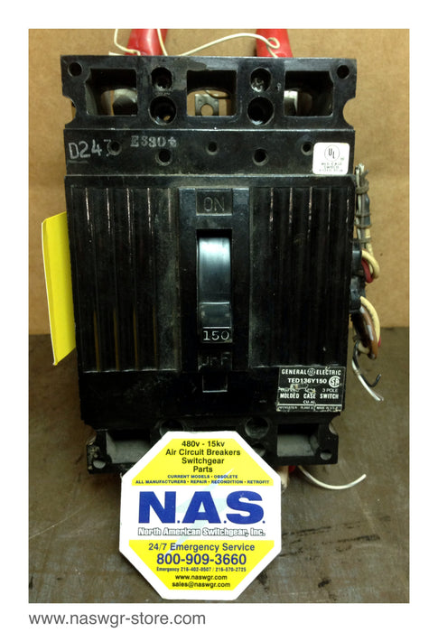 General Electric TED136Y150 Molded Case Circuit Breaker - 150 Amp