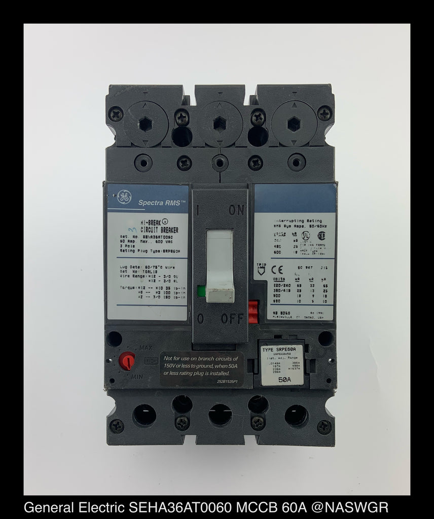GE Spectra RMS SEHA36AT0060 Circuit Breaker ~ 50 Amp