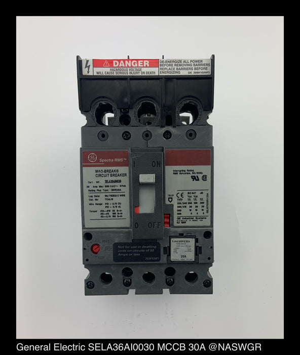 GE Spectra RMS SELA36AI0030 Circuit Breaker - 20 Amp