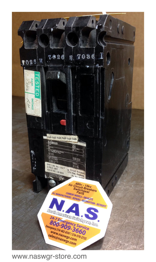 ITE E43B020 Molded Case Circuit Breaker - 20 Amp