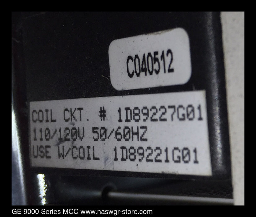 GE E9000 SIZE 4 COMBINATION ~ GE 9000 SERIES BREAKER STYLE COMBINATION MCC BUCKETS 30"