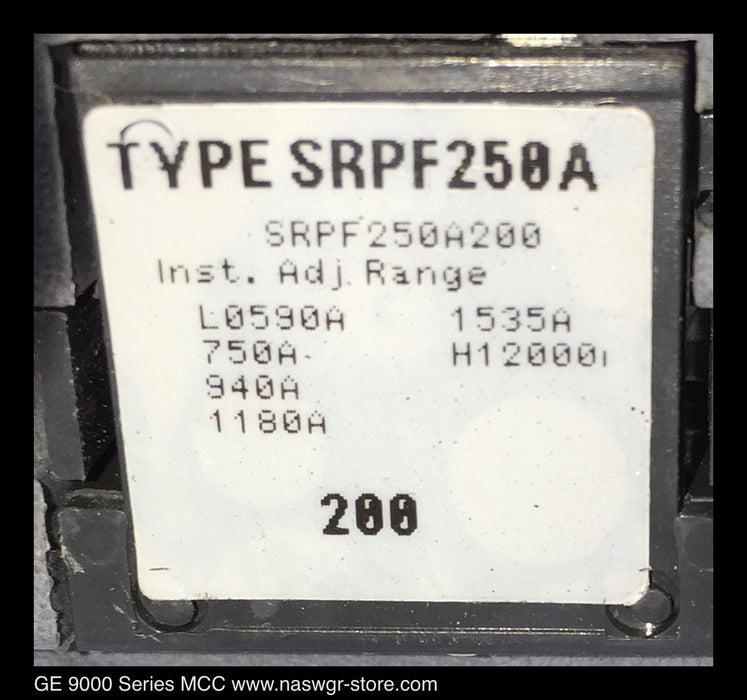 GE E9000 SIZE 4 COMBINATION ~ GE 9000 SERIES BREAKER STYLE COMBINATION MCC BUCKETS 30"