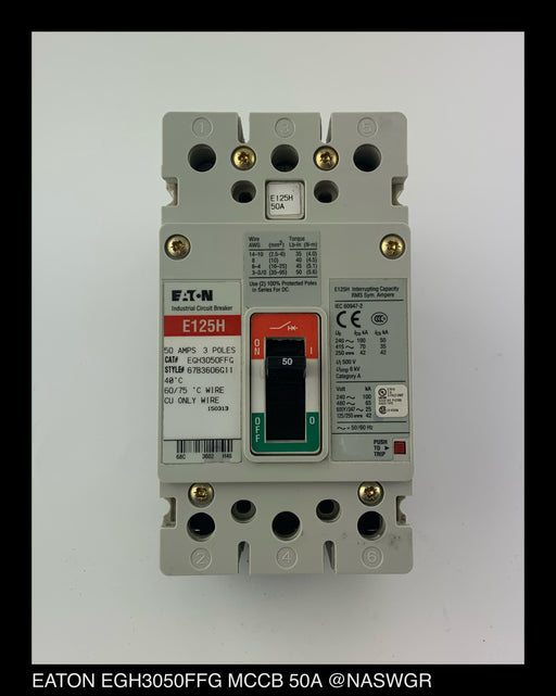 Eaton EGH3050FFG Molded Case Circuit Breaker - 50 Amp - Unused Surplus
