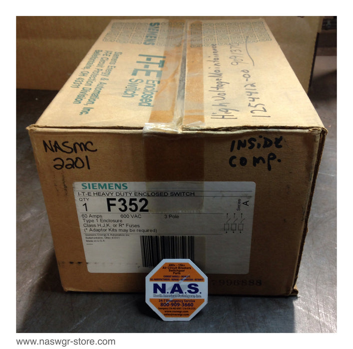 Siemens F352 Heavy Duty Enclosed Switch - 60 Amp