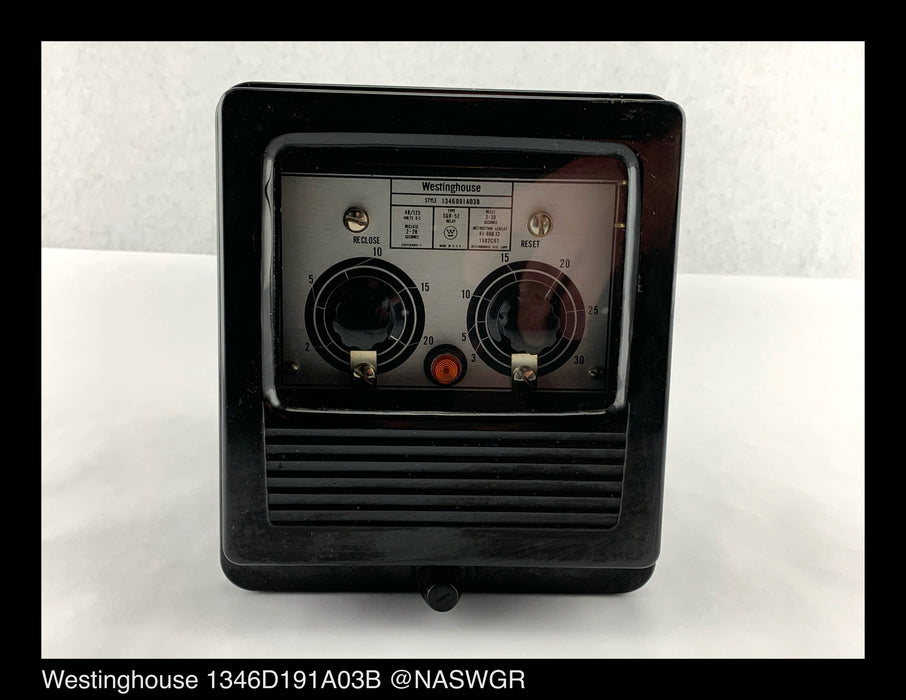 Westinghouse SGR-52, 1346D191A03B Reclosing Relay - 48/125vDC