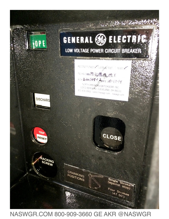 General Electric AKR-7D-30H Circuit Breaker (M/O,D/O) - 800 Amp