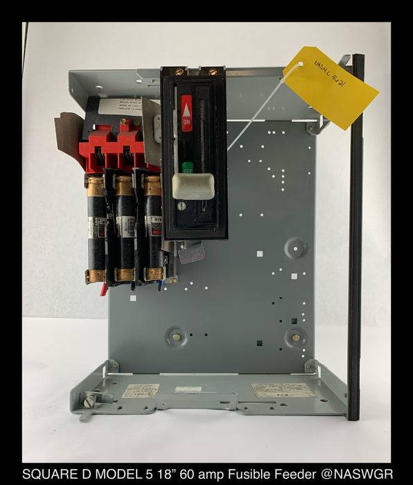 Square D Model 5 60 amp Fusible Feeder Style MCC 18"