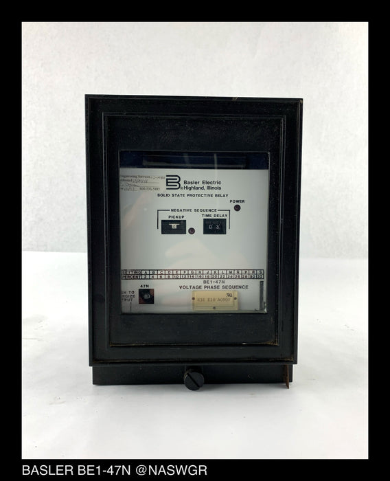 Basler BE1-47N Voltage Phase Sequence Relay Model: E3E E10 A0NOF