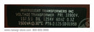 PT6-2-125-SD01959 ~ Instrument Transformer Inc. PT6-2-125-SD01959