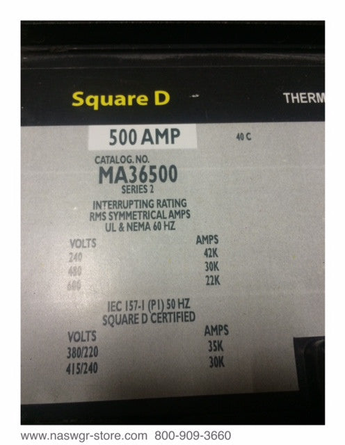 Square D MA36500 Molded Case Circuit Breaker - 500 Amp