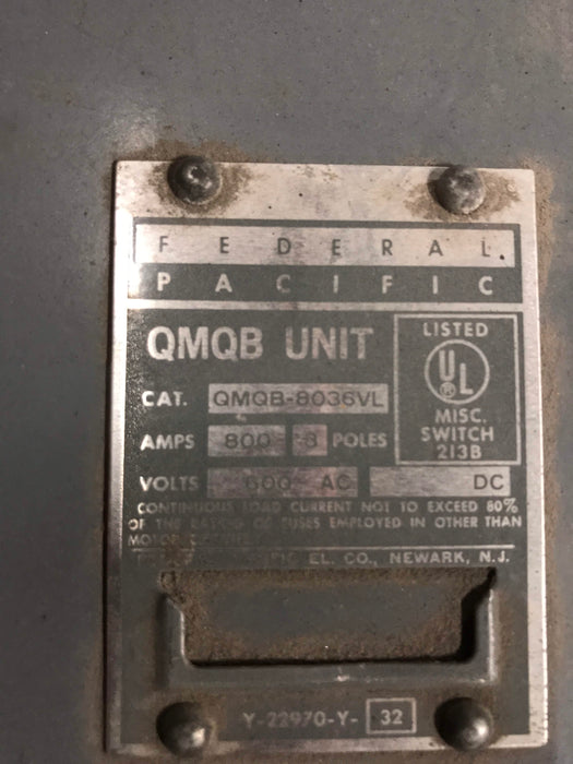 QMQB-8036VL Federal Pacific QMQB Unit