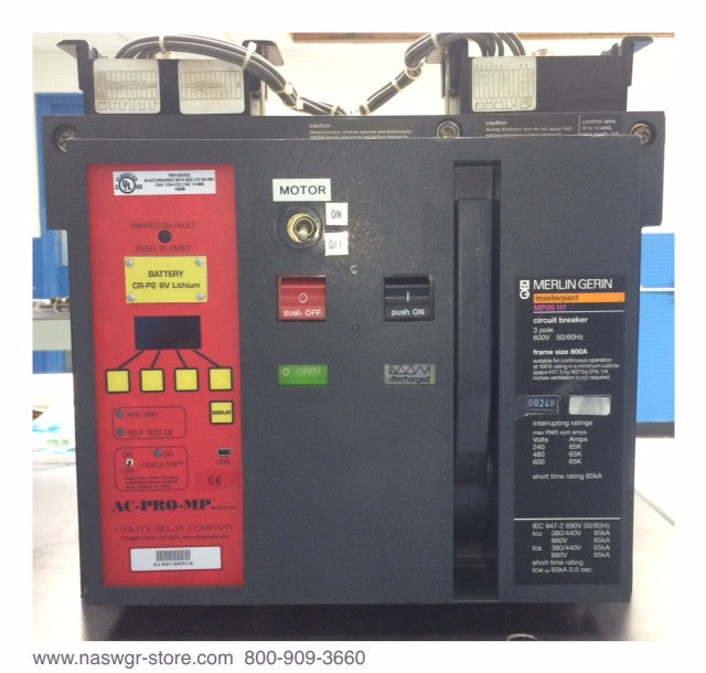 Merlin Gerin Masterpact MP08H1 Circuit Breaker (E/O,D/O) - 800 Amp - AC PRO
