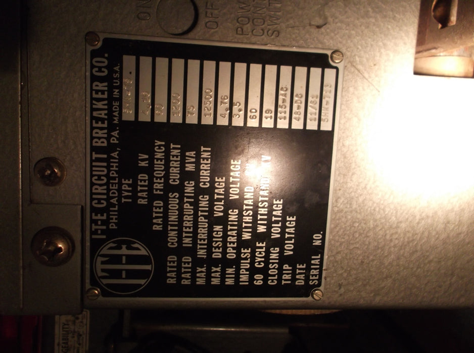 ITE 5HK75 Circuit Breaker (E/O,D/O) - 1200 Amp