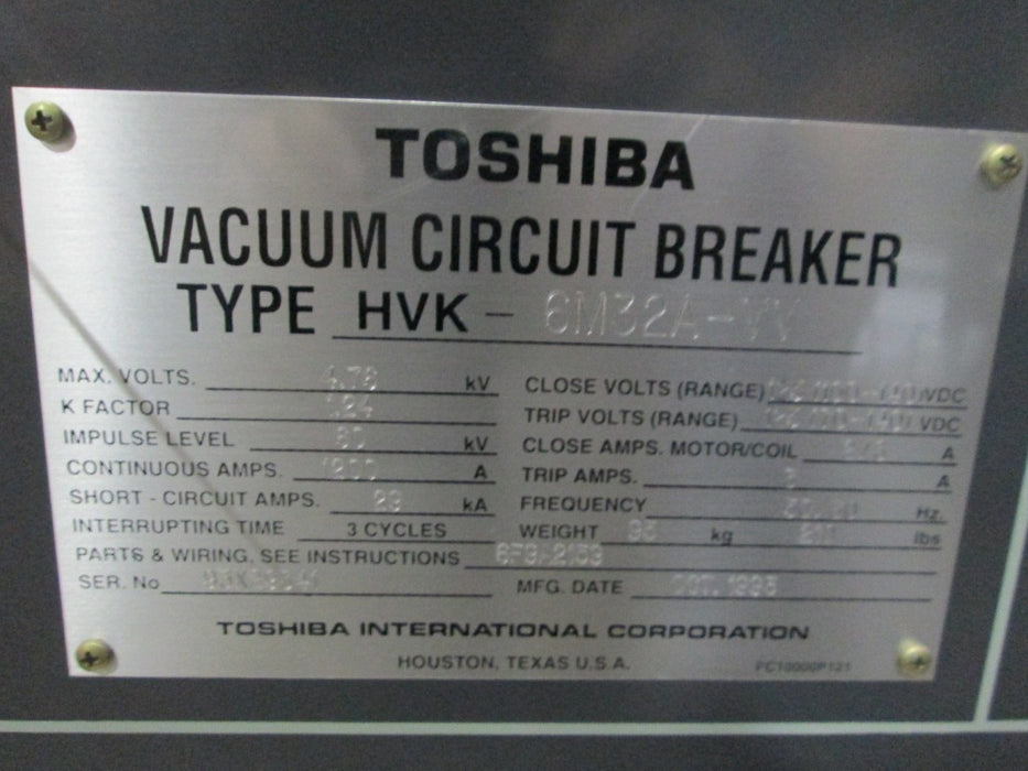 HVK-6M32A-VV Toshiba Vacuum Circuit Breaker