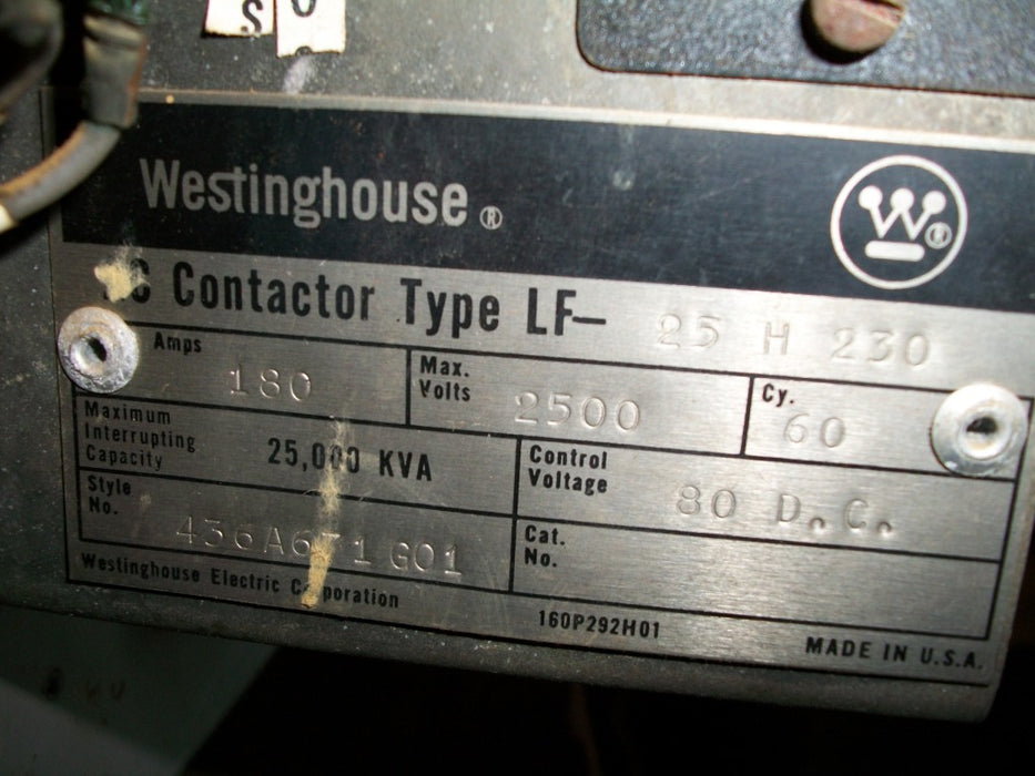 LF25H230 Westinghouse AC Contactor