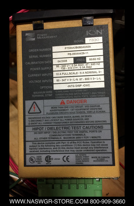 Power Measurement ION Model 7330 - P7330A2B0B0A0A0A