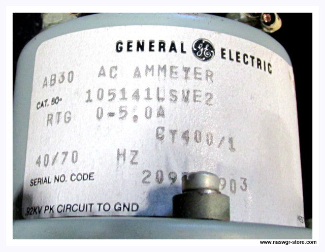 50-105141LSVE2 ~ GE Ammeter ~ AB30