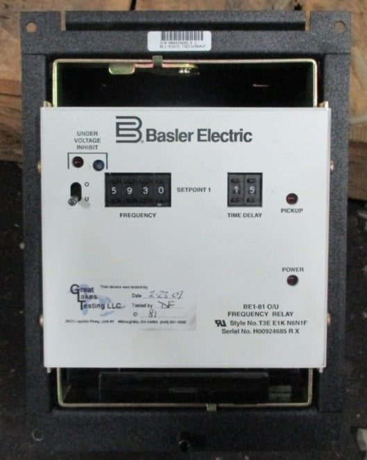 Basler Electric BE1-81 O/U Frequency Relay