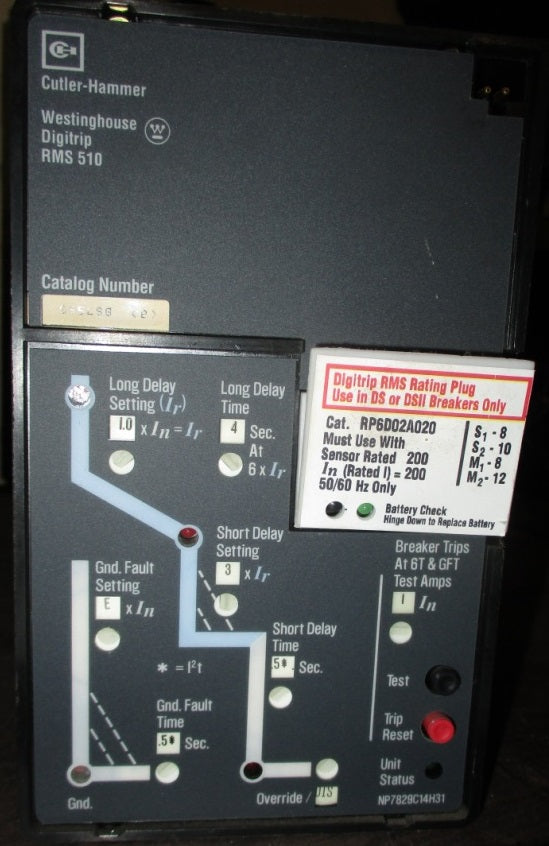 Cutler Hammer S55LSG (B) Digitrip RMS 510