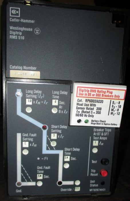 Cutler Hammer S55LSG (B) Digitrip RMS 510