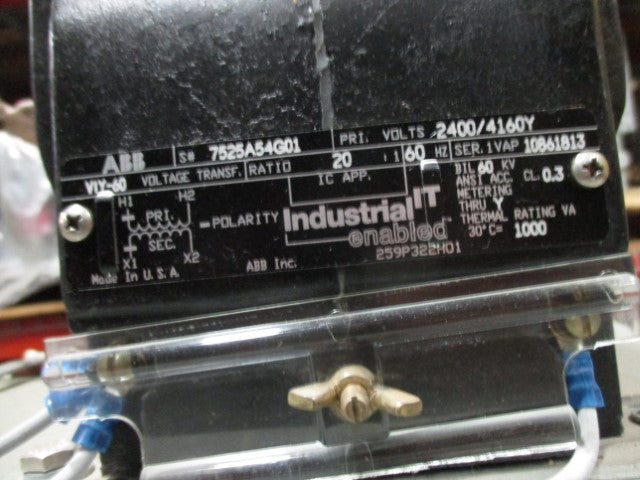 ABB VIY-60 7525A54G01 Voltage Transformer ~ 20:1