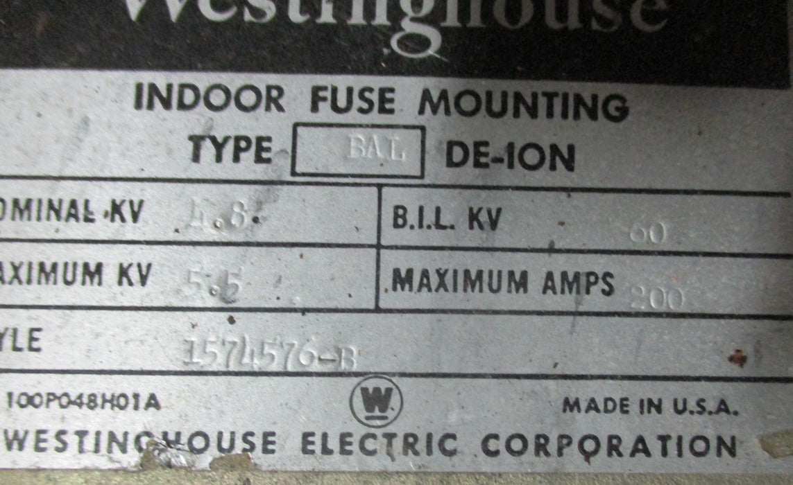 1574576-B - Westinghouse Fuse Mounting