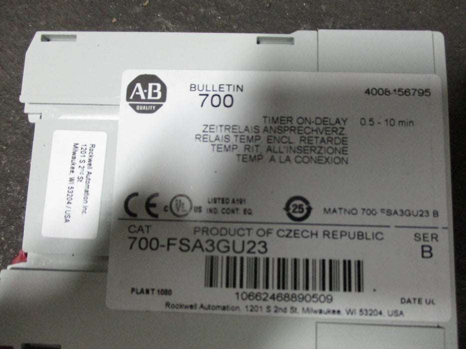 700-FSA3GU23 - Allen Bradley Timer On-Delay