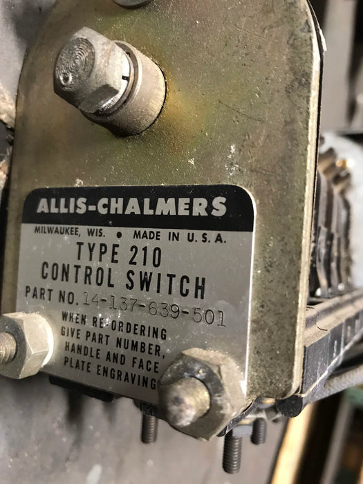 14-137-639-501 Ammeter Off - Type 210 Control Switch