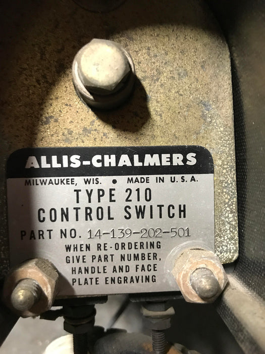 14-139-202-501 Local/Remote  Type 210 Control Switch