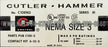Cutler Hammer C10EN3 Nema Size 3 Contactor