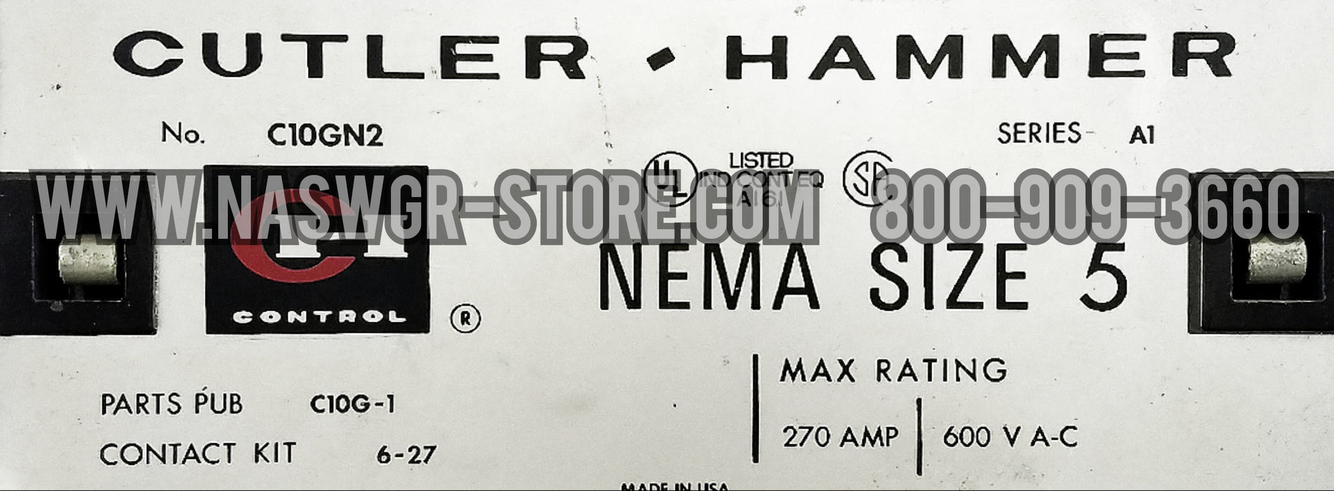 Cutler Hammer C10GN2 Nema Size 5 Contactor