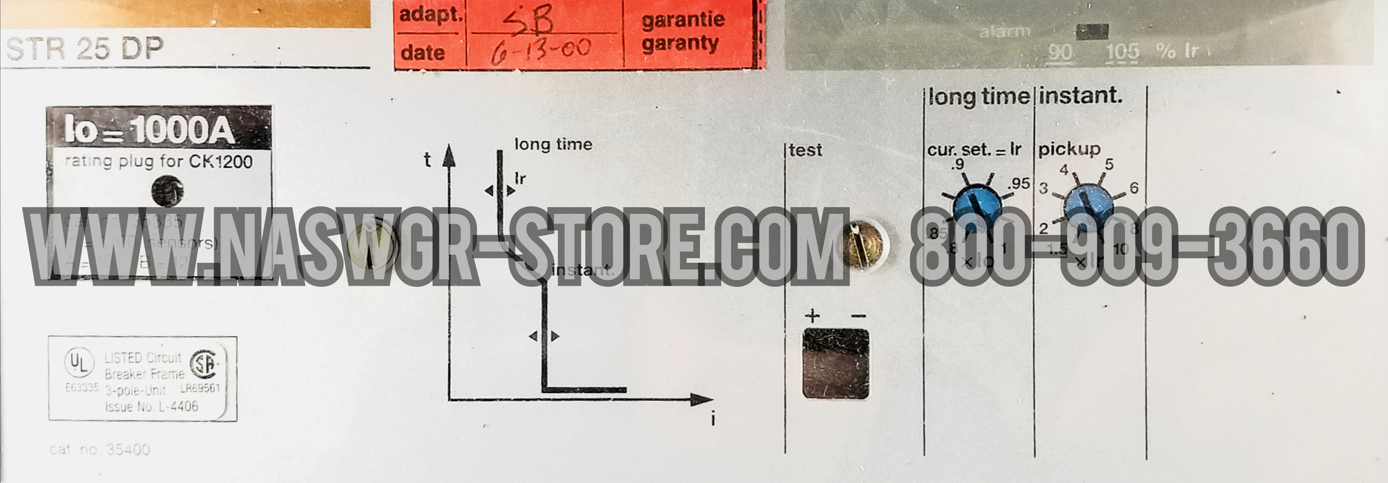 Merlin Gerin CK1200H Molded Case Circuit Breaker - 1000A/48v