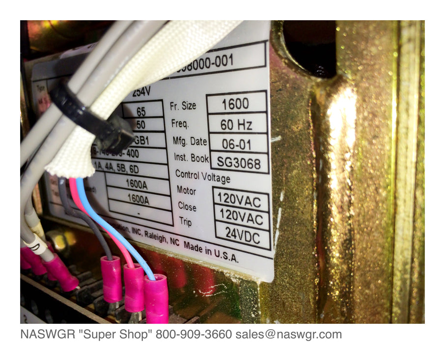 Siemens RL-1600 Circuit Breaker (E/O,D/O) - 1600 Amp
