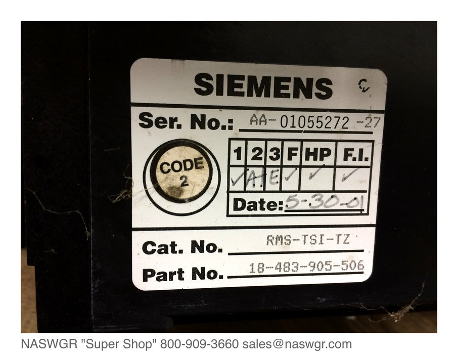 Siemens RL-4000 Circuit Breaker (E/O,D/O) - 4000 Amp