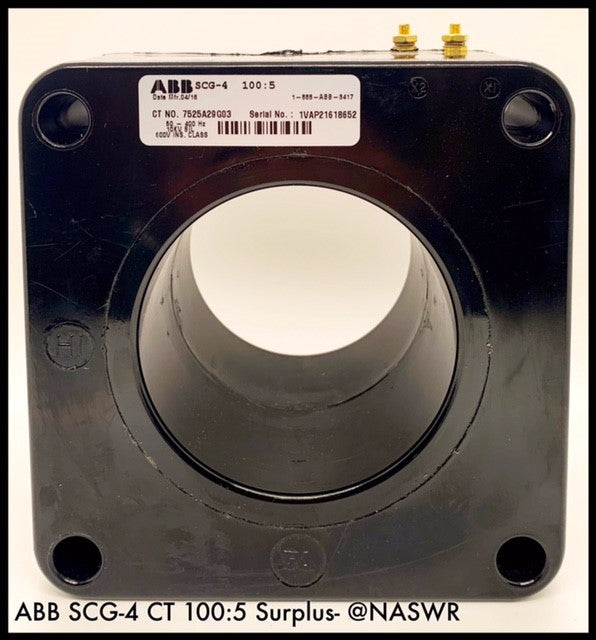 7525A29G03 - ABB SCG-4 Current Transformer 7525A29G03 100:5 Ratio - Surplus