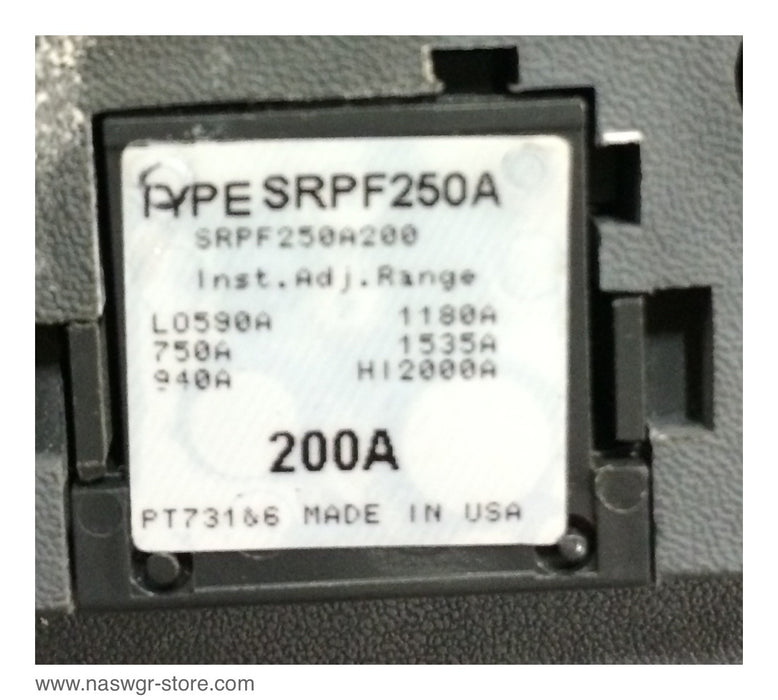 GE Spectra RMS SFHA36AT0250 Circuit Breaker - 200 Amp
